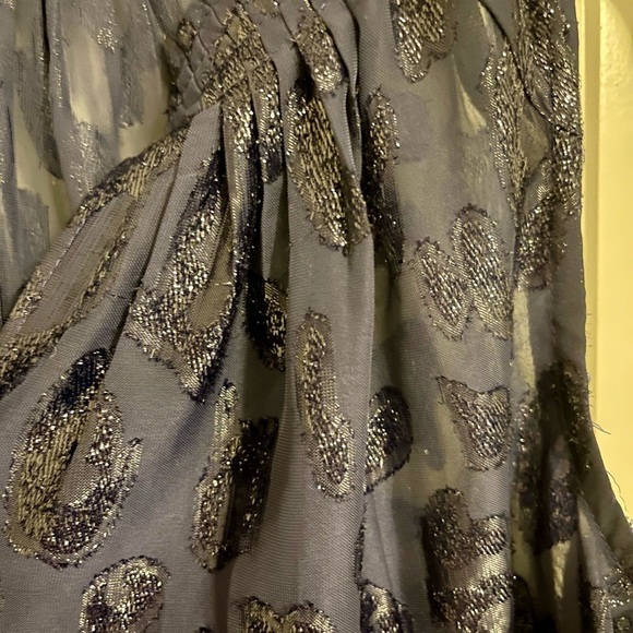 *NWT* Simply Vera Animal Pattern V-neck SleevelessTop Women's Sz XS Navy Burnout - Picture 4 of 11